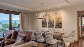 Dining area with seating for 10