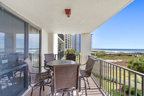 Private Covered Balcony Overlooking the Gulf