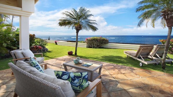 Hale Nani at Koloa Landing - Oceanfront Lanai View - Parrish Kauai