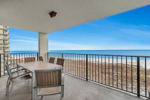 Private Balcony overlooking the Beautiful Gulf of Mexico.