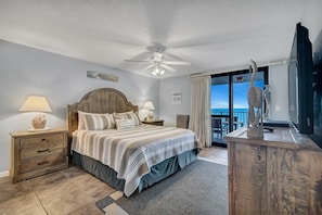 Master Bedroom with a King Size Bed and Private Balcony Access