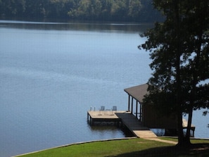 The peaceful waters of Lake Sinclair invite you with this view from the deck.
