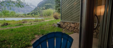 View of the Valley and Pond from our Condo Rental Telluride