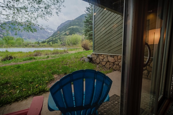 View of the Valley and Pond from our Condo Rental Telluride