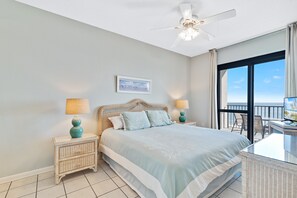 Master Bedroom with King Size Bed and Private Balcony Access