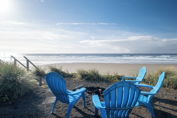 Firepit beachfront views