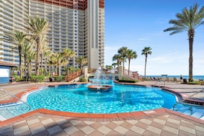 Fountains in the pool