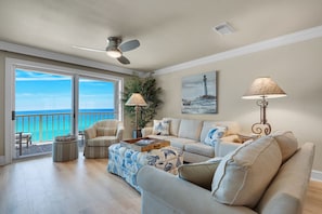 Beach Front Condo - Crystal Dunes 306 - Living Area