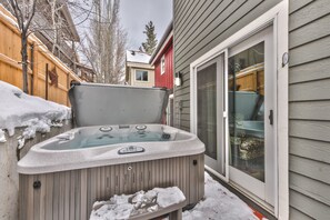 Patio off the Second Level Bedroom with New Hot Tub