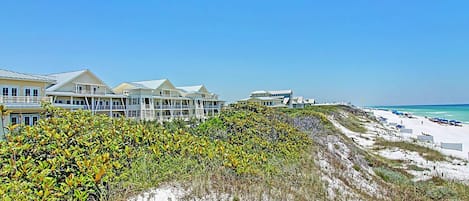 Views to white sand beaches