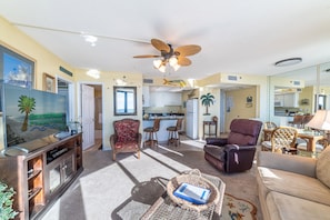 Open floor plan is great for entertaining