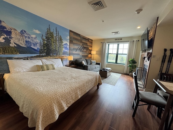 Updated studio with luxuries not found in any other unit at The Appalachian Hotel