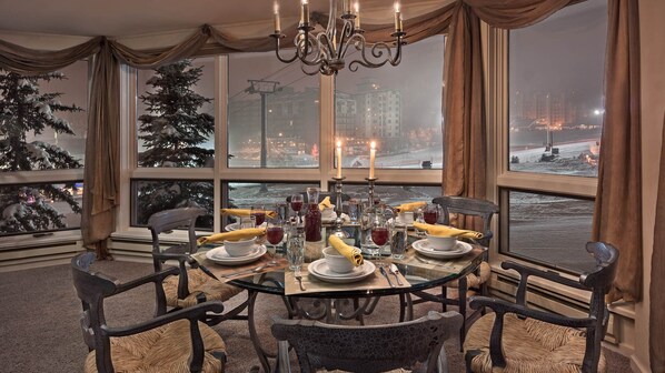 Dining Area with slope view