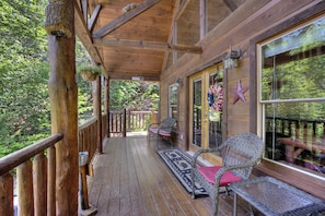 view of front deck.