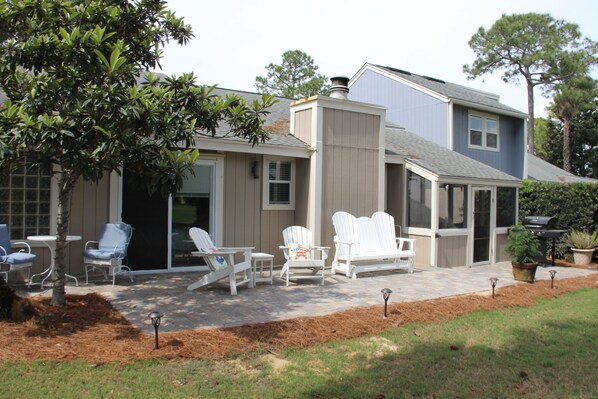 Your Backyard Oasis! Including Grill and 3 Person Chair Glider.