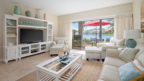 Living Room with Lake Views