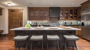 Gourmet Kitchen with counter seating