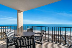 Private Covered Balcony Overlooking the Gulf