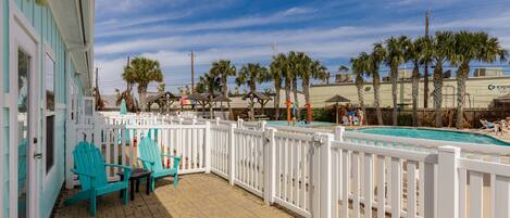 Patio with direct pool access