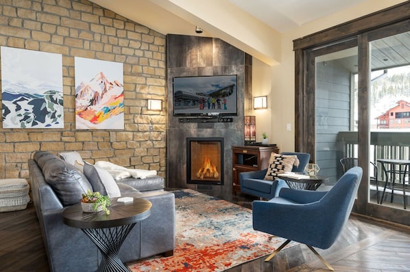 Enjoy this completely redesigned two-level condo nestled in the Village