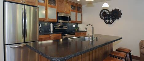 Fully stocked kitchen designed for entertaining