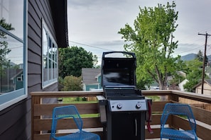 BBQ grill on the back deck.