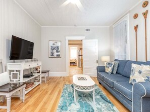 Living Area with Sleeper Sofa and Flat Screen TV