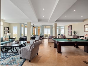 1st Floor Living Area with Billiard Table