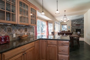 open plan dining kitchen and great room