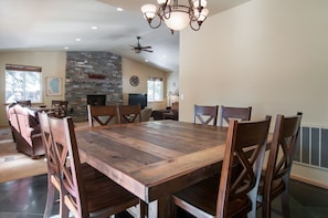 open plan dining area - opens to nice deck for outdoor entertaining