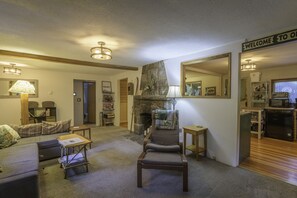 Living Room - Enter Salmon River Getaway and you will be in the living room. With a TV, Stereo and many more amenities.