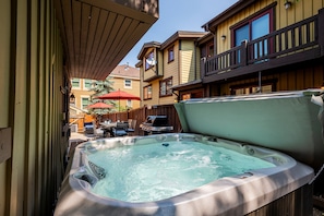 Back Patio with Private Hot Tub, BBQ, and Outdoor Dining