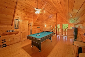 A Bears Eye View - view of pool table upstairs