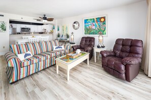 Living Room Couch converts to Queen Sleeper