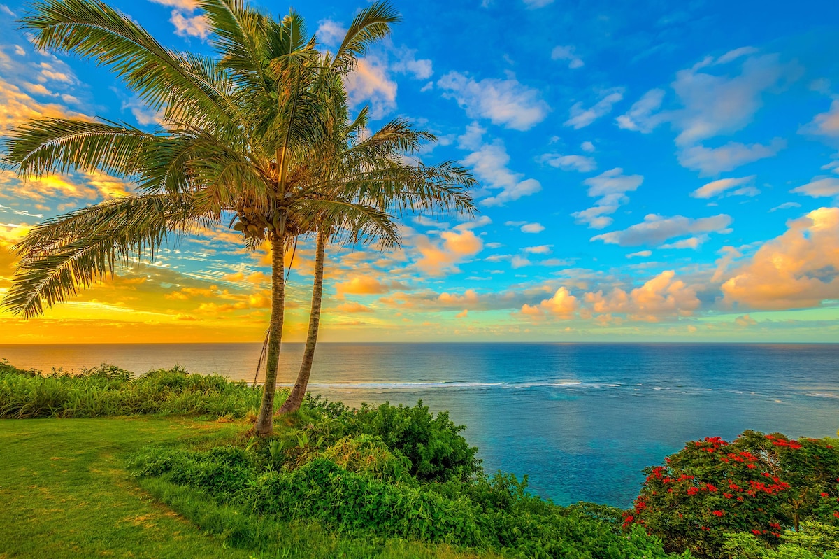 Hawaiian Style Princeville Condo with Panoramic Ocean and Bali Hai Views!