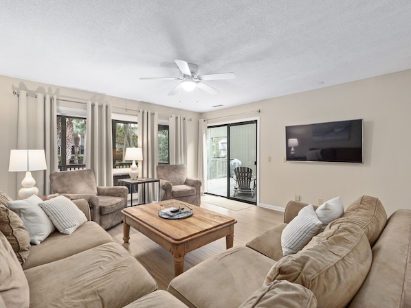 Living Room with Flat Screen TV