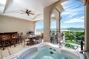 Relax in a jacuzzi with ocean views
