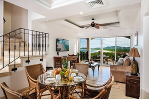 Dining area and living room 