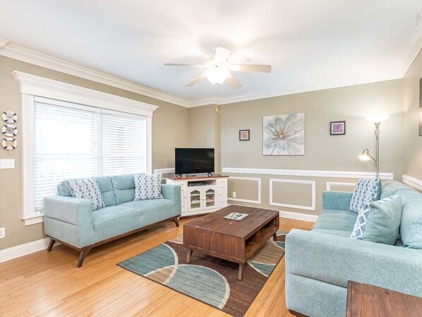 Silver Seas 301 Open Living Area with TV