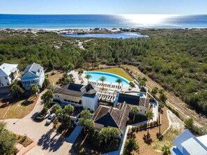 Aerial View of Pool and Clubhouse