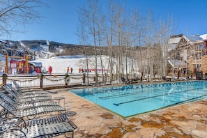 Outdoor Pool & Ski Slopes