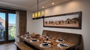 Dining area with seating for 10