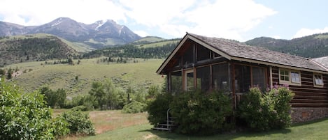 Charming, rustic cabins on the edge of the rugged Absaroka Mountain Range. The main cabin can accommodate up to four guests.