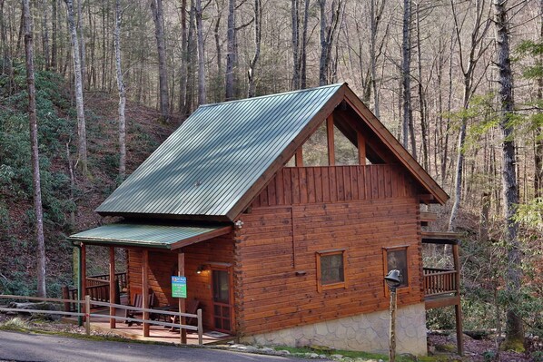 A Bit Of Heaven - Beautiful outside view of the cabin surrounded by our beautiful mountains.