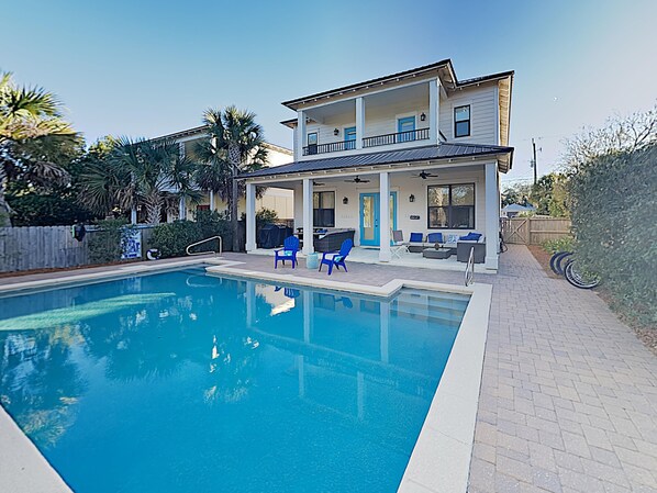 Enjoy the private pool at Sand Pebble!