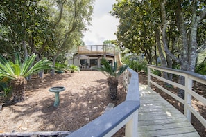 Backyard view from dock ramp