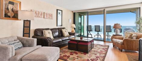 Incredible Living Room Views - One of the best views on the bluffs of Solana Beach!