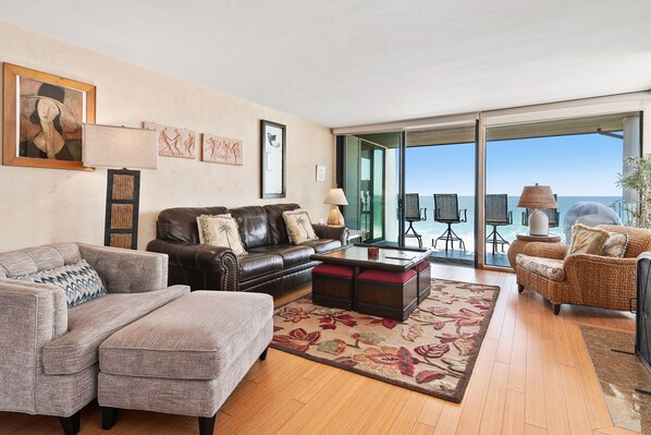 Incredible Living Room Views - One of the best views on the bluffs of Solana Beach!