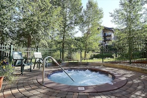 Shared outdoor hot tub