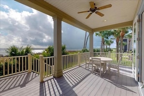 Lower Porch Seating with  Panoramic Ocean View